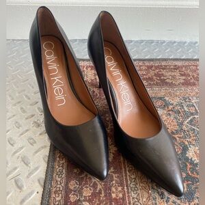 Calvin Klein Gayle Woman’s Leather Pointed Toe Pumps
